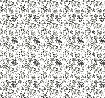 Roletă opacă cu model de păsări și plante desenate