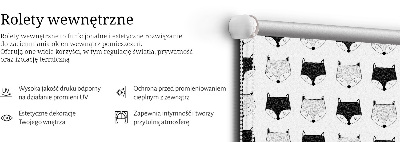 Roletă blackout cu capete desenate de vulpe