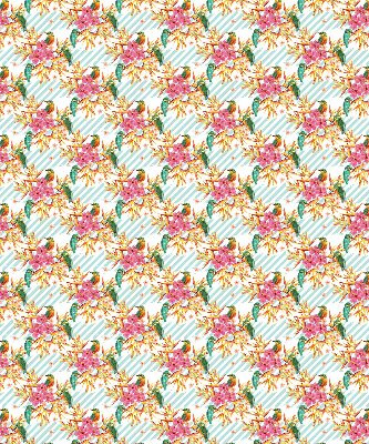 Roletă opacă cu model cu păsări printre ramurile unui copac
