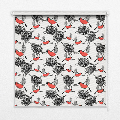 Roletă opacă cu păsări bullfinch