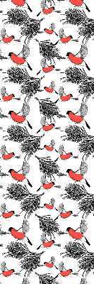 Roletă opacă cu păsări bullfinch