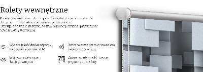 Roletă opacă cu model pătrate 3D gri