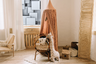 Roletă opacă cu model pătrate 3D gri