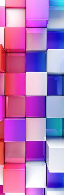 Roletă blackout cu imprimeu Cuburi 3D colorate