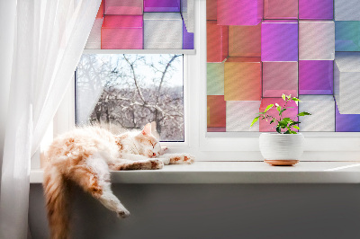 Roletă blackout cu imprimeu Cuburi 3D colorate