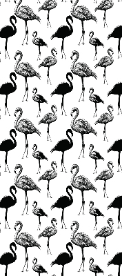 Perdea roleta cu model de flamingi negri