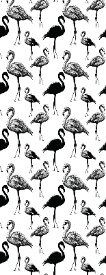 Perdea roleta cu model de flamingi negri