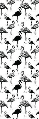 Perdea roleta cu model de flamingi negri
