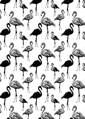 Perdea roleta cu model de flamingi negri