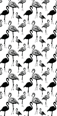 Perdea roleta cu model de flamingi negri