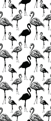Perdea roleta cu model de flamingi negri