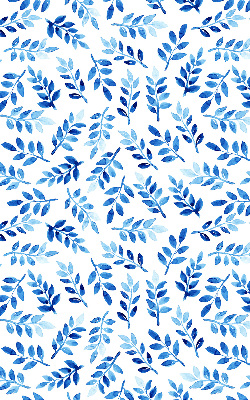 Roleta blackout cu model cu frunze albastre