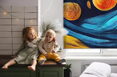 Perdea roleta cu model Planete