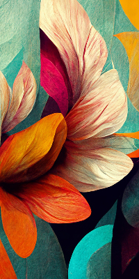 Roletă blackout cu model abstracție florală