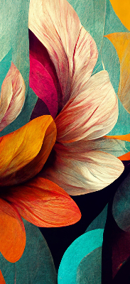 Roletă blackout cu model abstracție florală