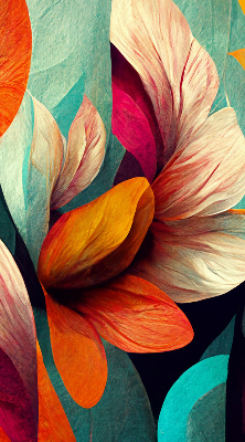Roletă blackout cu model abstracție florală