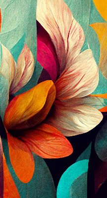 Roletă blackout cu model abstracție florală