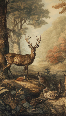 Roleta blackout cu modelul Animalele din pădure