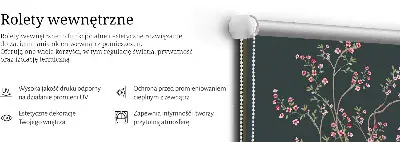 Roletă blackout cu modelul Păsări lângă tufa de trandafiri