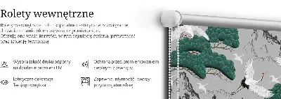 Roletă opacă cu motive de macarale zburătoare