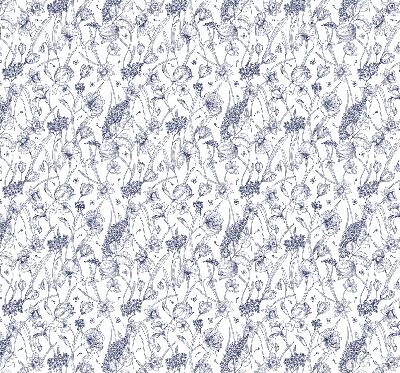 Perdea roleta cu imprimeu cu flori sălbatice