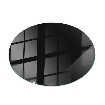 Blat sticlă rotund Negru solid elegant