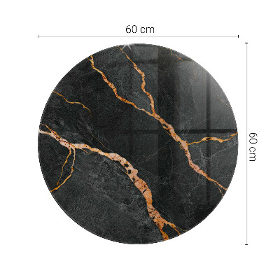 Blat masă rotund Vene de marmură în design