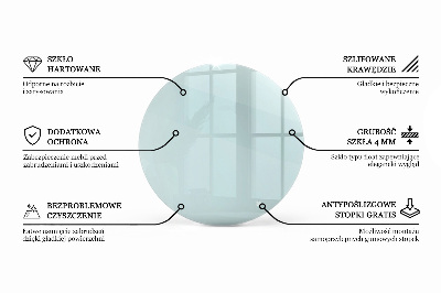 Blat masă terasă rotund transparent