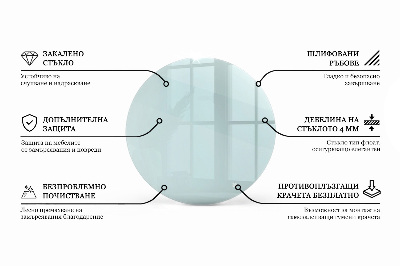 Blat masă terasă rotund transparent