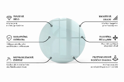 Blat masă terasă rotund transparent