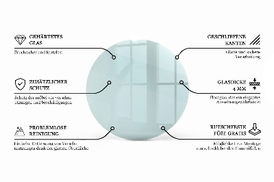 Blat masă terasă rotund transparent