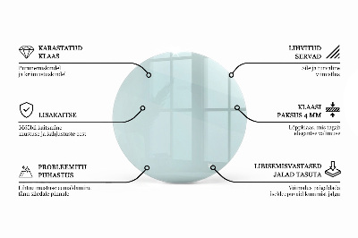 Blat masă terasă rotund transparent