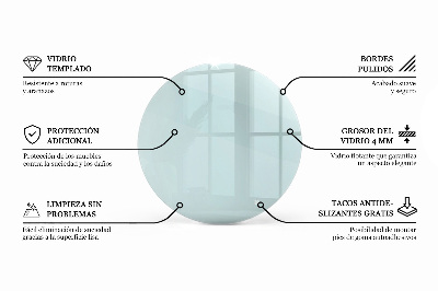 Blat masă terasă rotund transparent