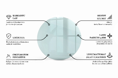 Blat masă terasă rotund transparent