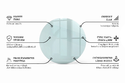Blat masă terasă rotund transparent