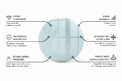Blat masă terasă rotund transparent