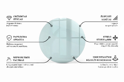Blat masă terasă rotund transparent