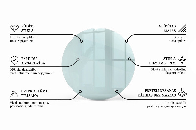 Blat masă terasă rotund transparent