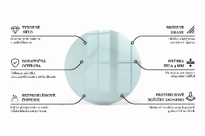 Blat masă terasă rotund transparent