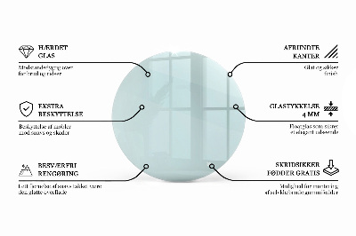 Blat masă terasă rotund transparent