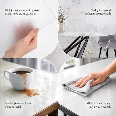 Blat de masă dreptunghiular Semitransparent