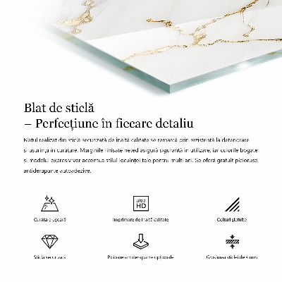 Blat de masă imprimat Negru solid elegant