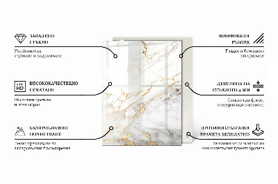 Blat de sticlă decorativă Mozaicuri decorative cu detalii