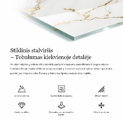 Blat masă dreptunghiular Vene de marmură în design