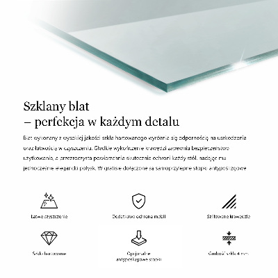 Blat masă terasă dreptunghiular transparent