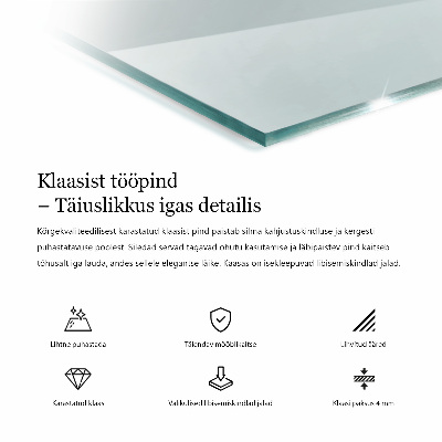 Blat masă terasă dreptunghiular transparent