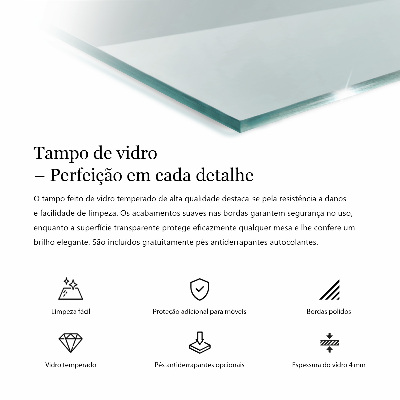 Blat masă terasă dreptunghiular transparent