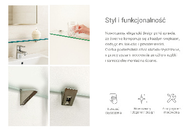 Raft din sticlă Semitransparentă