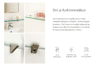 Raft din sticlă Semitransparentă