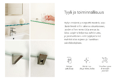 Raft din sticlă Semitransparentă